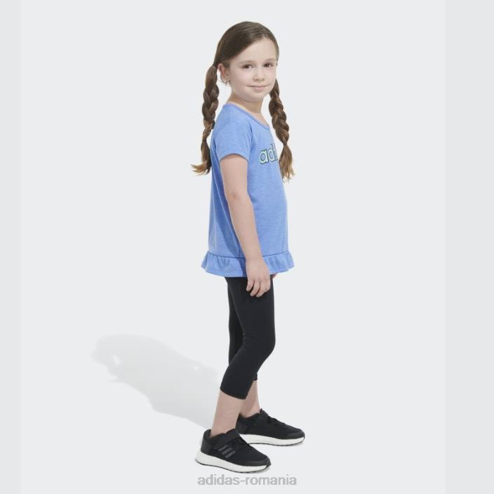 Adidas blue mel tee capri tight set copii albastru 2JBN25558