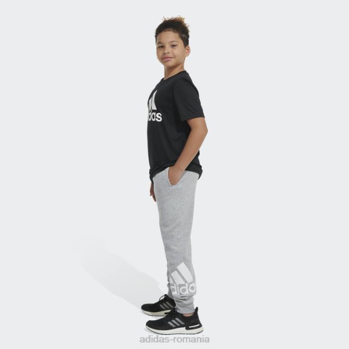 Adidas ess flc htr bos jogger mediu gri copii gri mediu 2JBN25267