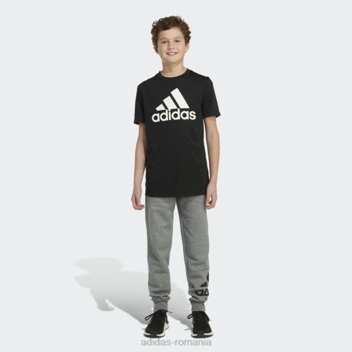 Adidas pantaloni de jogging din bumbac gri cărbune essentials adidas copii cărbune gri 2JBN25233