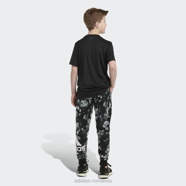 Adidas pantaloni de jogging din fleece camo cu nucleu negru copii negru 2JBN25234