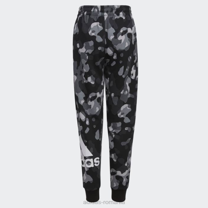 Adidas pantaloni de jogging din fleece camo cu nucleu negru copii negru 2JBN25234