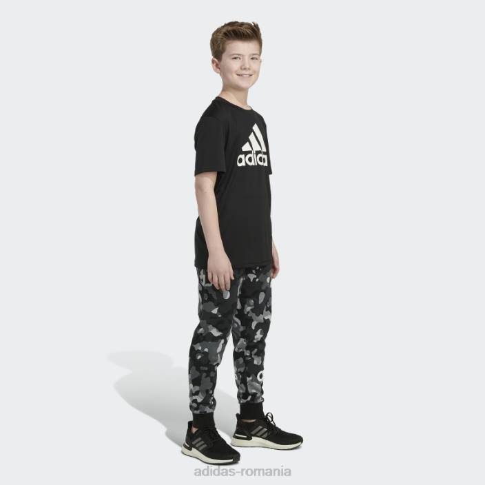 Adidas pantaloni de jogging din fleece camo cu nucleu negru copii negru 2JBN25234