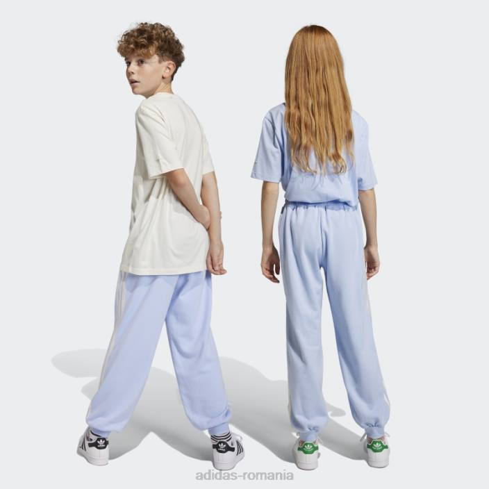 Adidas pantaloni de sport cu imprimeu grafic albastru alba copii zori albastre 2JBN25265