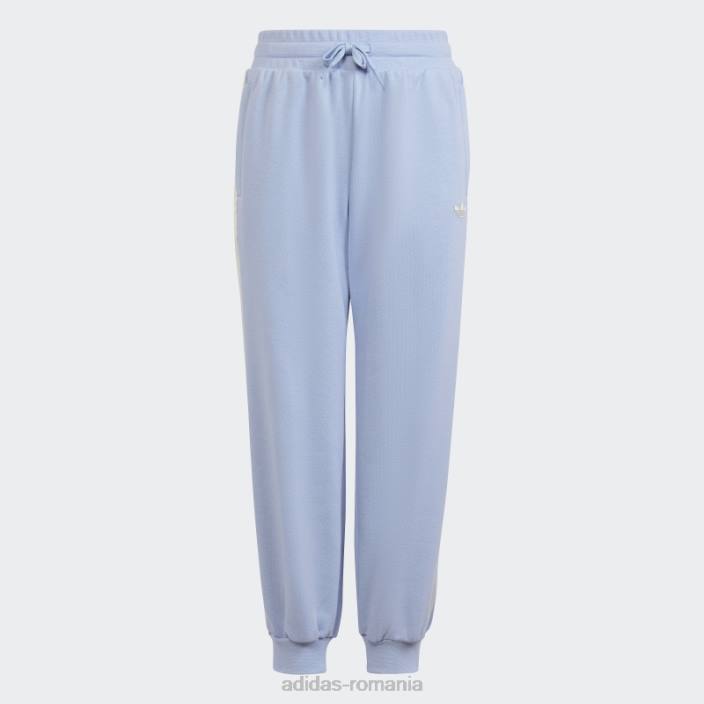 Adidas pantaloni de sport cu imprimeu grafic albastru alba copii zori albastre 2JBN25265
