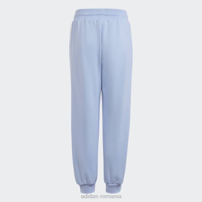 Adidas pantaloni de sport cu imprimeu grafic albastru alba copii zori albastre 2JBN25265