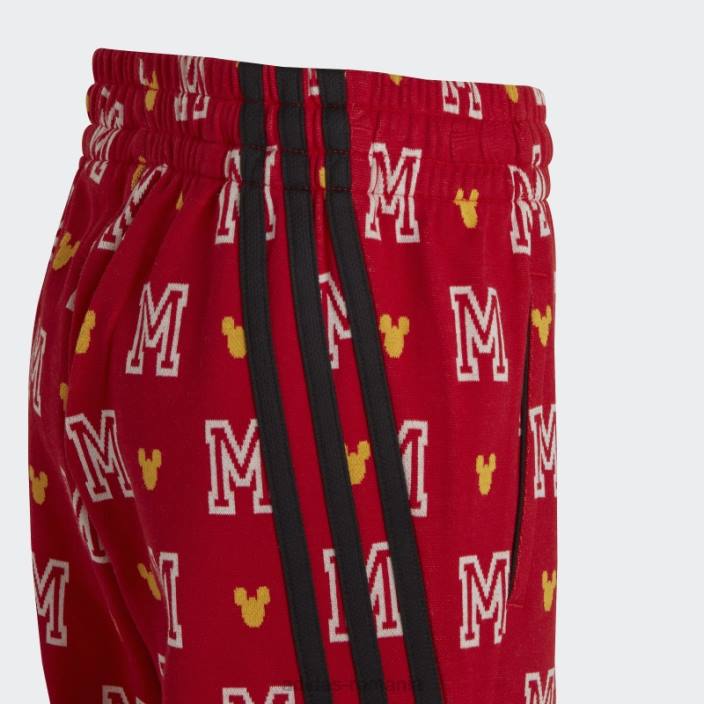 Adidas pantaloni scarlet fashion x disney mickey mouse copii stacojiu/alb/auriu 2JBN25273