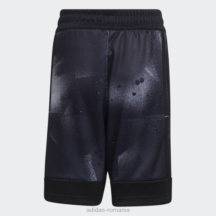 Adidas pantaloni scurți donovan mitchell alb copii alb negru 2JBN19029
