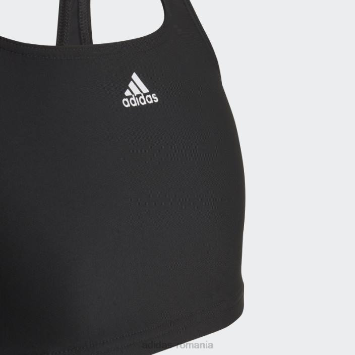 Adidas Bikin negru cu 3 dungi copii alb negru 2JBN19208