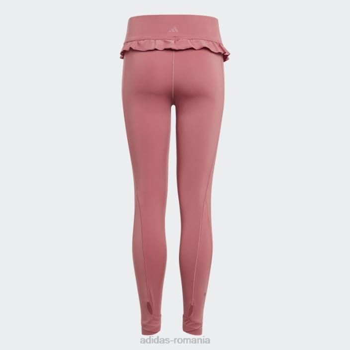Adidas Colanți 7/8 cu talie înaltă aeroready de yoga roz copii roz 2JBN12136