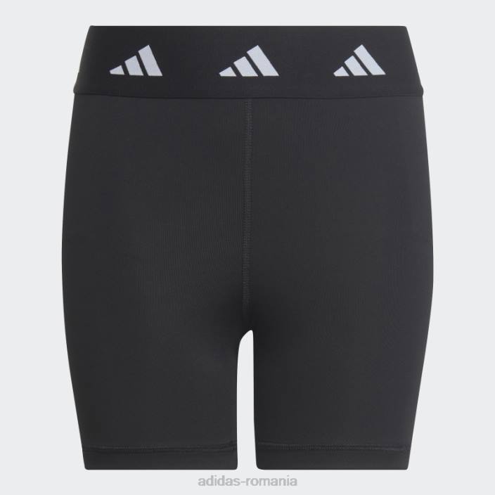 Adidas Colanți scurți negri aeroready techfit rezistenti la perioadele înalte copii alb negru 2JBN19150