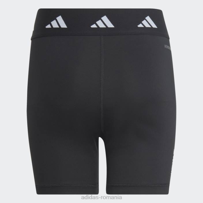 Adidas Colanți scurți negri aeroready techfit rezistenti la perioadele înalte copii alb negru 2JBN19150