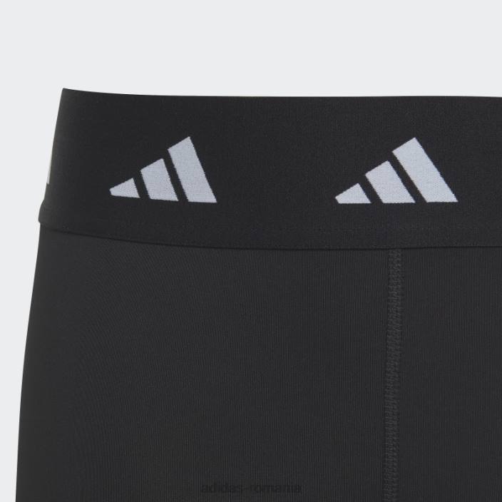 Adidas Colanți scurți negri aeroready techfit rezistenti la perioadele înalte copii alb negru 2JBN19150