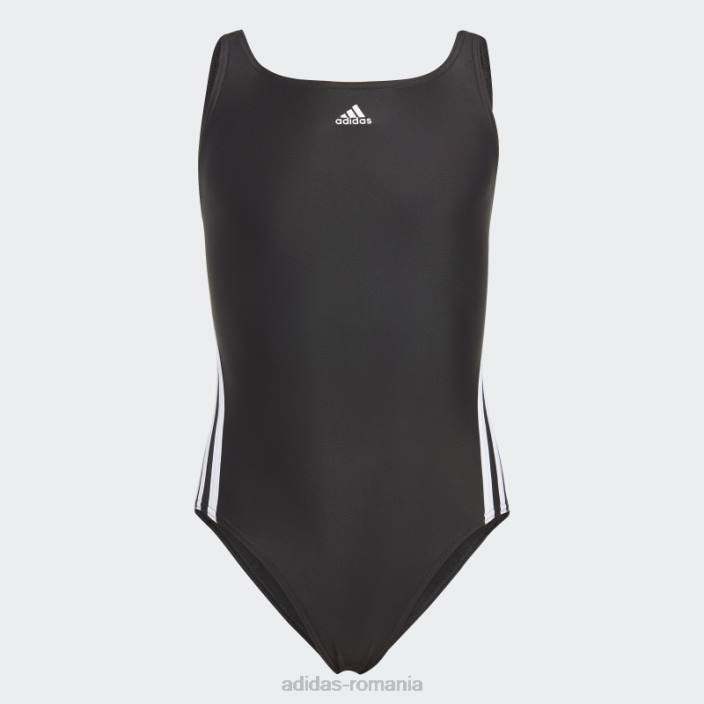 Adidas Costum de baie 3 dungi negru adidas copii alb negru 2JBN19146