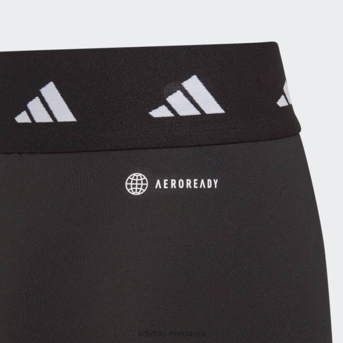 Adidas Leggings aeroready techfit 7/8 negri adidas copii alb negru 2JBN19122