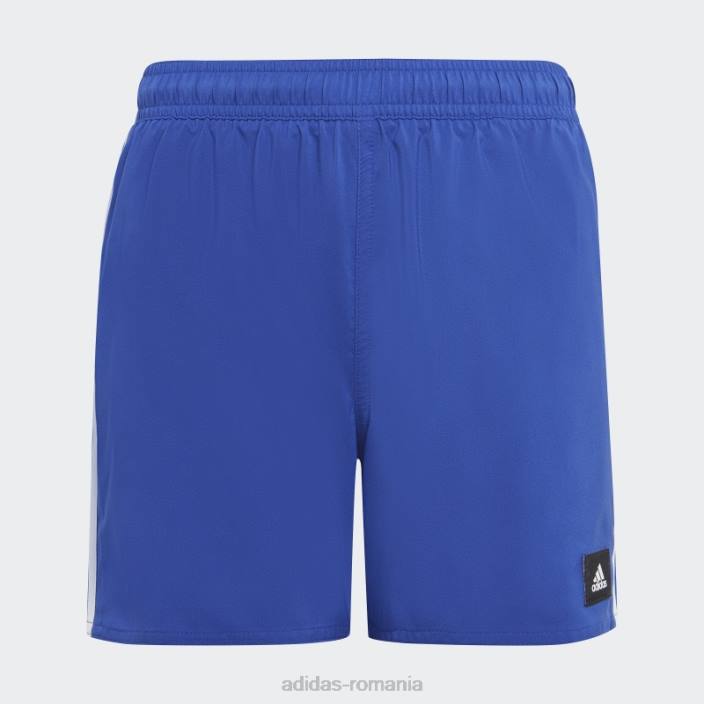 Adidas Pantaloni scurți de baie cu 3 dungi albi copii albastru alb 2JBN18798