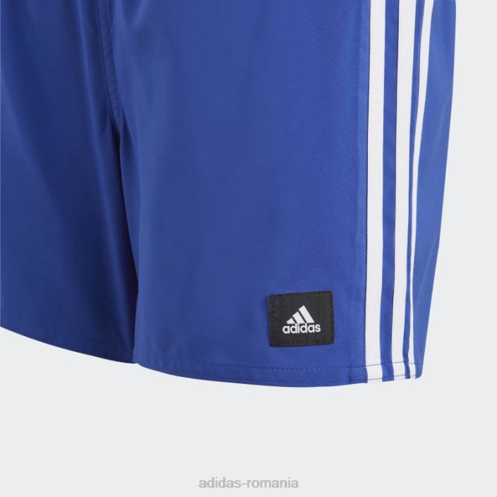 Adidas Pantaloni scurți de baie cu 3 dungi albi copii albastru alb 2JBN18798