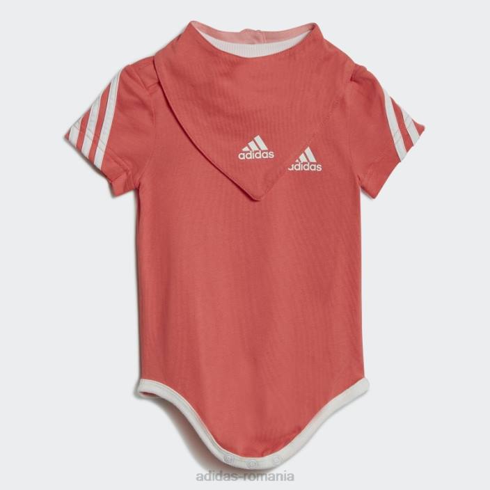 Adidas Salopetă cu 3 dungi cu bib turbo copii turbo/alb 2JBN18871
