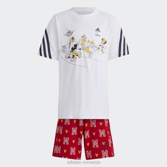 Adidas Set tricou x disney mickey mouse alb fierbinte copii alb negru 2JBN18375