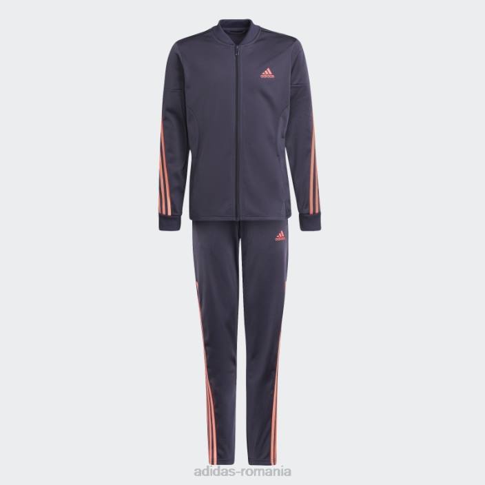 Adidas Trening adidas din poliester cu 3 dungi aeroready bleumarin copii bleumarin/roșu acid 2JBN19215