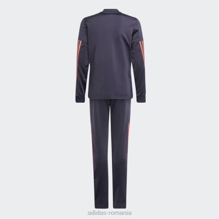 Adidas Trening adidas din poliester cu 3 dungi aeroready bleumarin copii bleumarin/roșu acid 2JBN19215