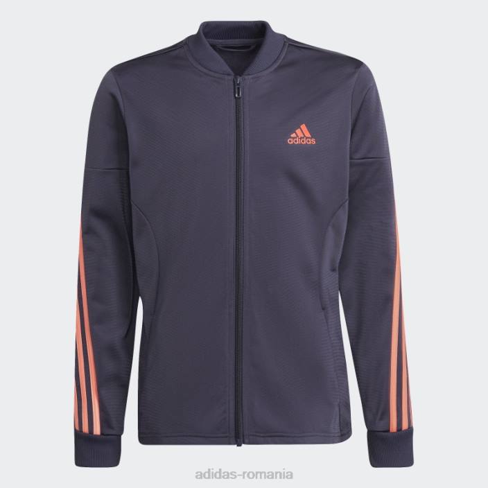 Adidas Trening adidas din poliester cu 3 dungi aeroready bleumarin copii bleumarin/roșu acid 2JBN19215