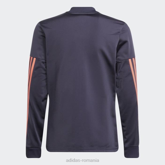 Adidas Trening adidas din poliester cu 3 dungi aeroready bleumarin copii bleumarin/roșu acid 2JBN19215