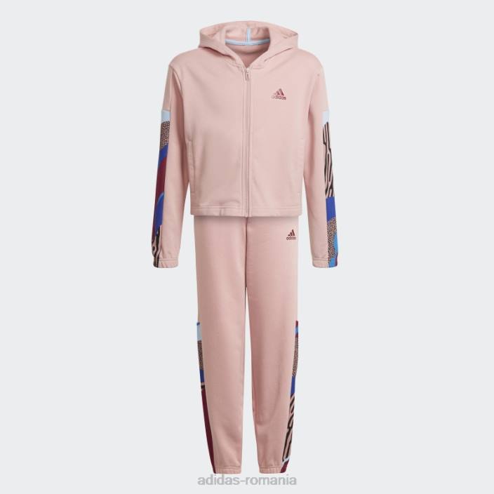 Adidas Trening din bumbac cu imprimeu wildshape mov copii mov/visiniu/cer 2JBN19217