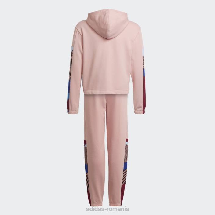 Adidas Trening din bumbac cu imprimeu wildshape mov copii mov/visiniu/cer 2JBN19217