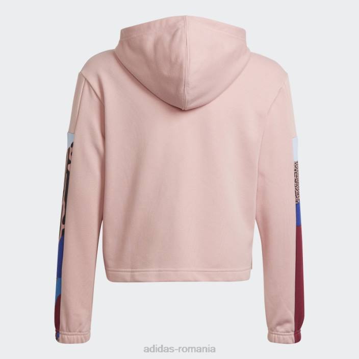 Adidas Trening din bumbac cu imprimeu wildshape mov copii mov/visiniu/cer 2JBN19217