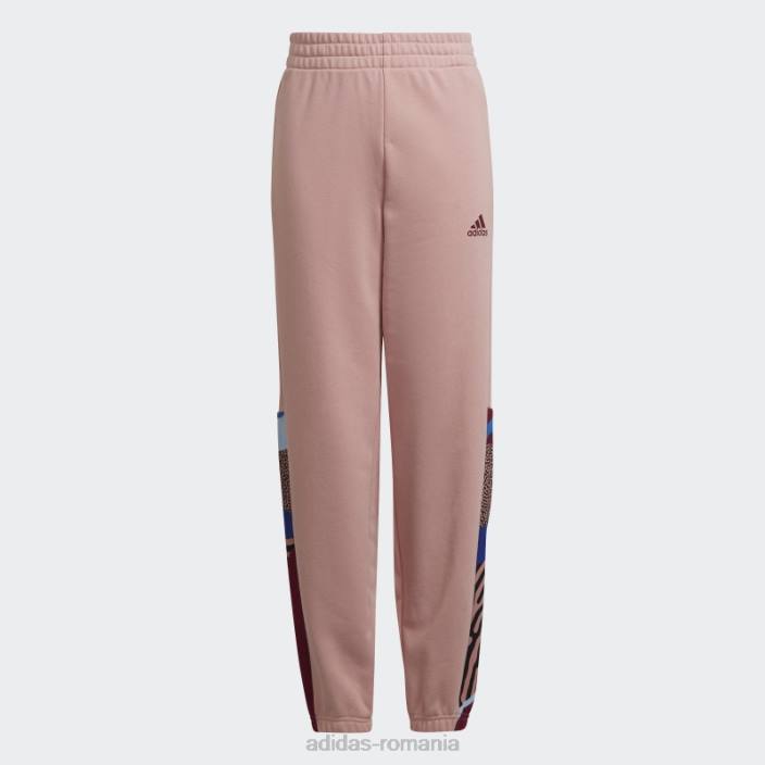 Adidas Trening din bumbac cu imprimeu wildshape mov copii mov/visiniu/cer 2JBN19217