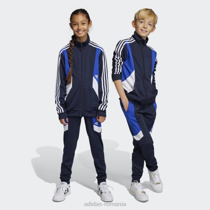 Adidas Trening ink colorblock cu 3 dungi copii cerneală/albastru/alb 2JBN18305