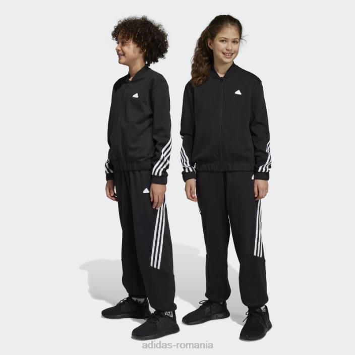 Adidas Trening negru cu 3 dungi adidas copii alb negru 2JBN18507
