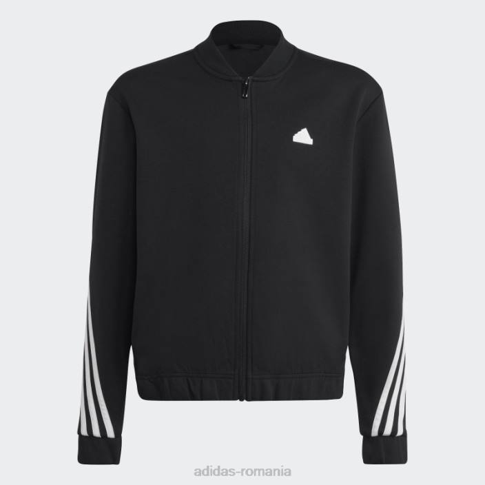 Adidas Trening negru cu 3 dungi adidas copii alb negru 2JBN18507