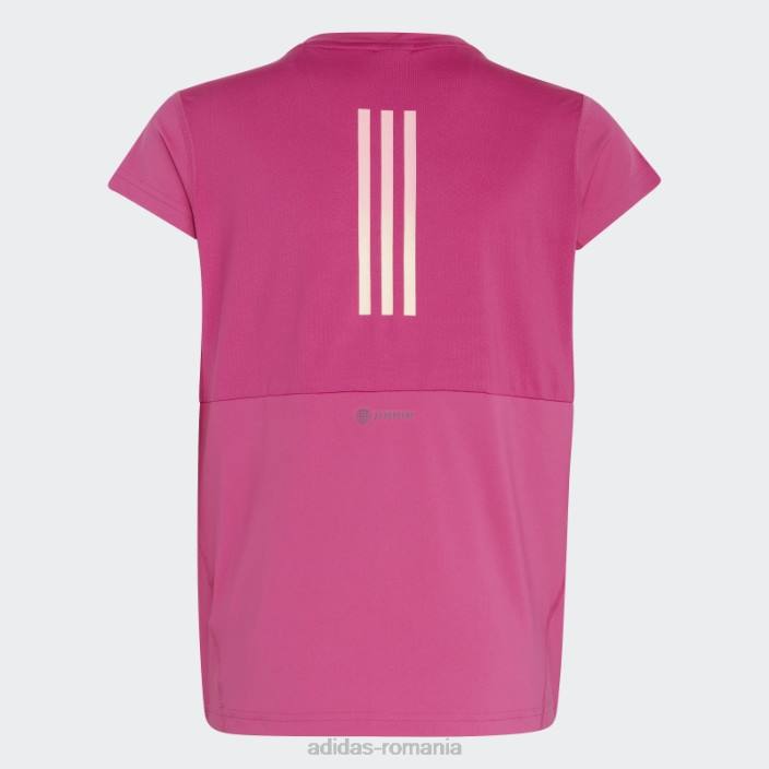 Adidas Tricou aeroready cu 3 dungi fucsia copii fucsia/alb/roz 2JBN12068
