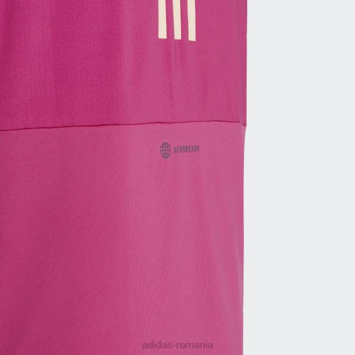 Adidas Tricou aeroready cu 3 dungi fucsia copii fucsia/alb/roz 2JBN12068