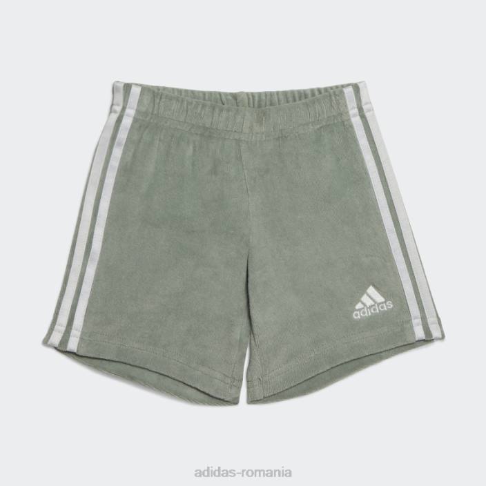 Adidas Tricou cu imprimeu și set scurt din dino camo verde argintiu copii verde argintiu/nisip/alb 2JBN11681