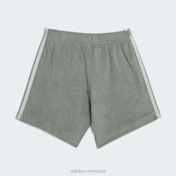 Adidas Tricou cu imprimeu și set scurt din dino camo verde argintiu copii verde argintiu/nisip/alb 2JBN11681