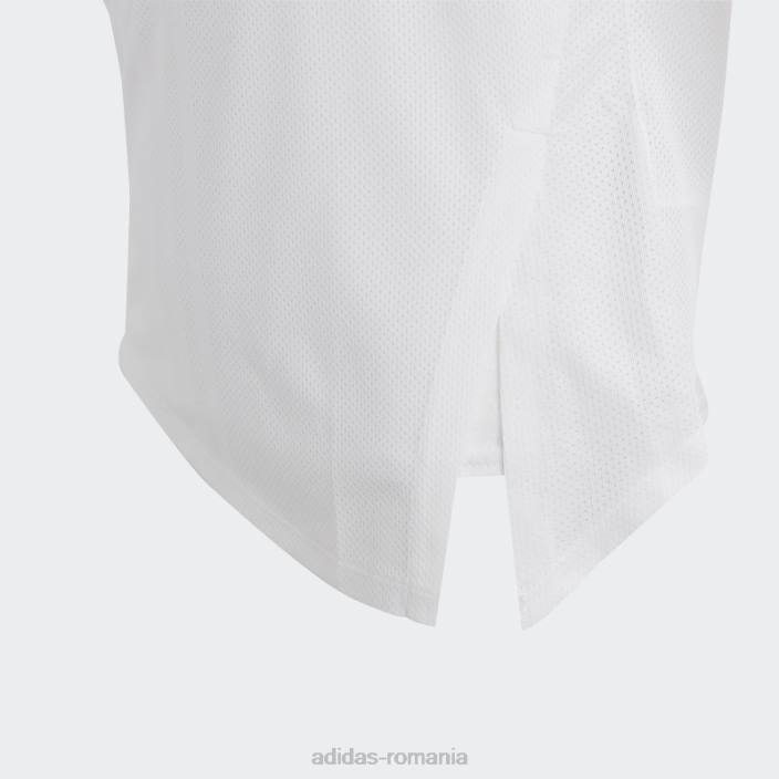 Adidas Tricou hiit cu 3 dungi Quickburn alb copii alb 2JBN12092