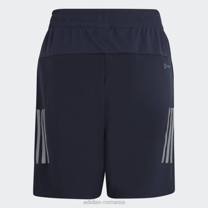 Adidas aeroready pantaloni scurți țesuți cu 3 dungi argintiu elegant copii cerneală/argint 2JBN11623