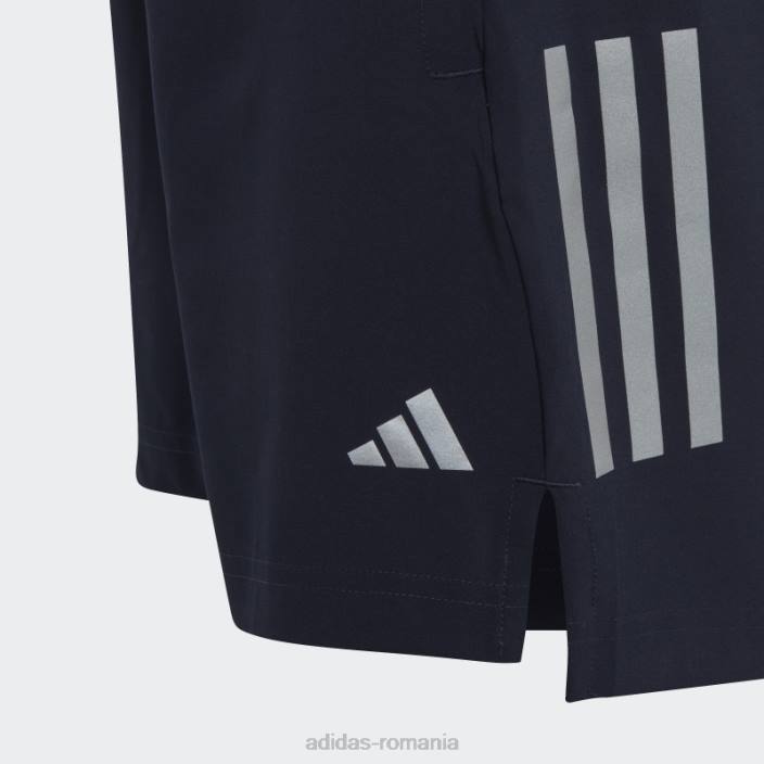 Adidas aeroready pantaloni scurți țesuți cu 3 dungi argintiu elegant copii cerneală/argint 2JBN11623