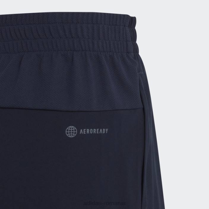 Adidas aeroready pantaloni scurți țesuți cu 3 dungi argintiu elegant copii cerneală/argint 2JBN11623