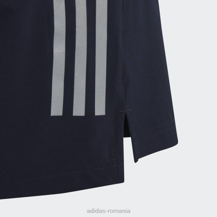 Adidas aeroready pantaloni scurți țesuți cu 3 dungi argintiu elegant copii cerneală/argint 2JBN11623