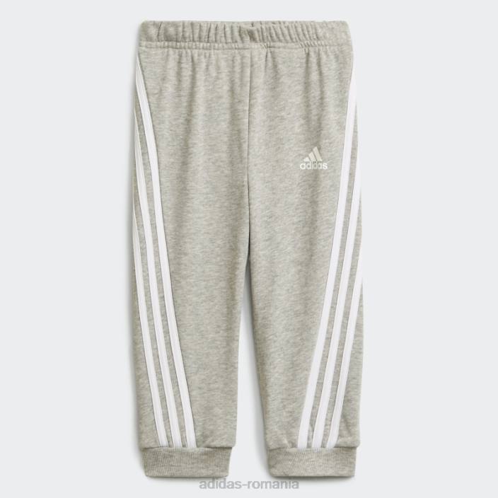 Adidas ambiental blush emblema sport cu fermoar complet hanorac set de jogging adidas copii fard ambiental/gri mediu 2JBN19083