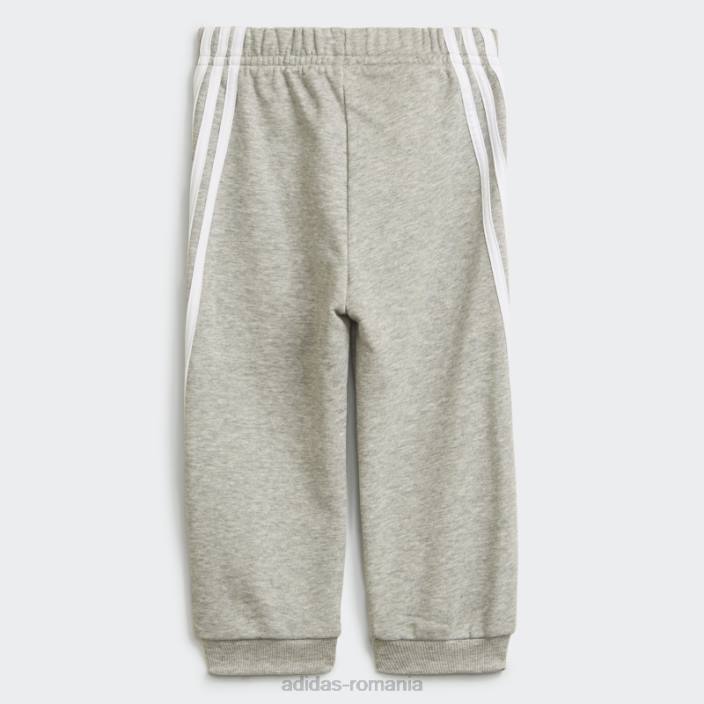 Adidas ambiental blush emblema sport cu fermoar complet hanorac set de jogging adidas copii fard ambiental/gri mediu 2JBN19083