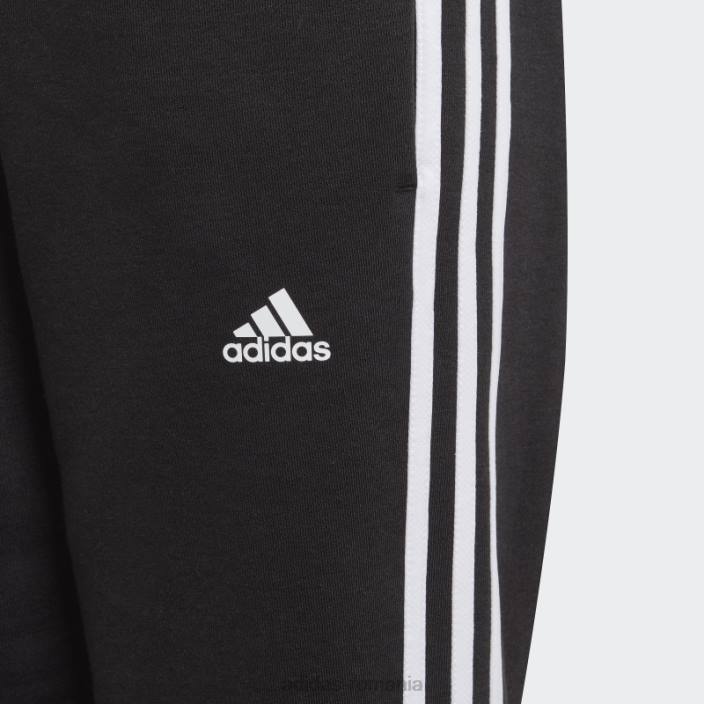 Adidas black essentials pantaloni cu 3 dungi fierbinți copii alb negru 2JBN11907