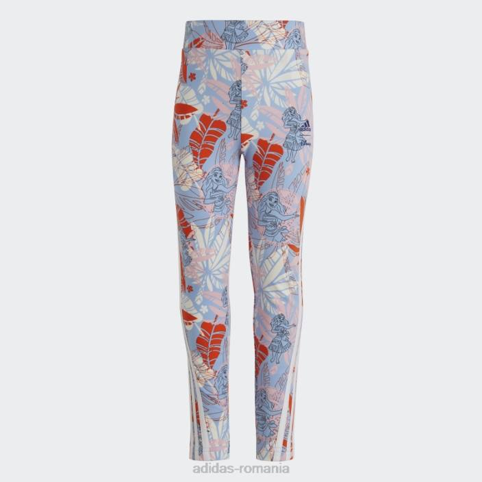 Adidas blue Dawn fashion x disney moana jambiere copii albastru zori/roz/portocaliu/alb 2JBN19117