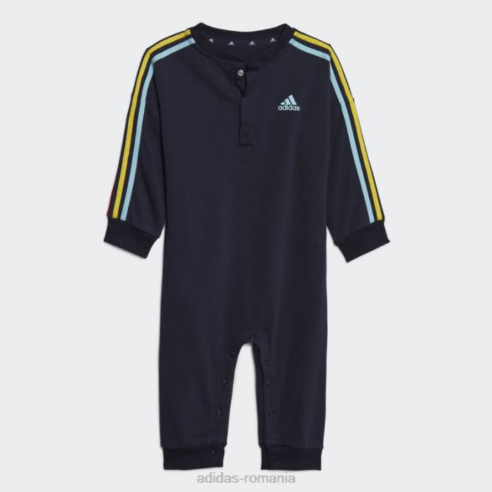 Adidas body ink essentials cu 3 dungi French Terry copii cerneală/albastru/galben/portocaliu îndrăzneț 2JBN18700