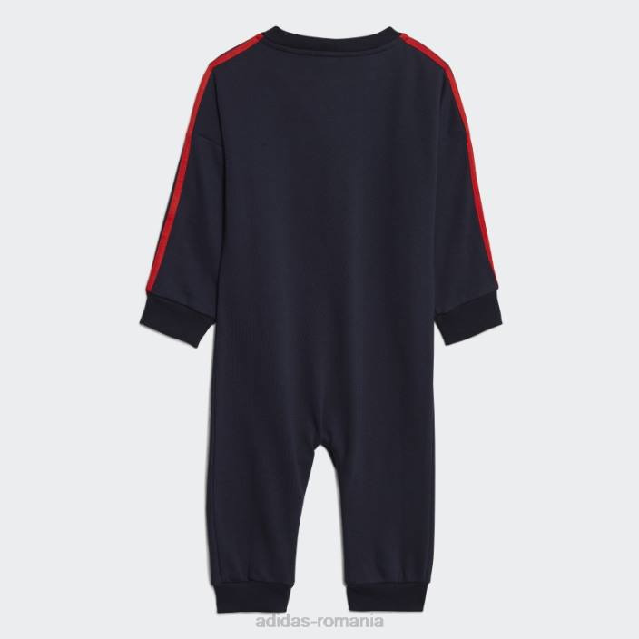 Adidas body ink essentials cu 3 dungi French Terry copii cerneală/albastru/galben/portocaliu îndrăzneț 2JBN18700