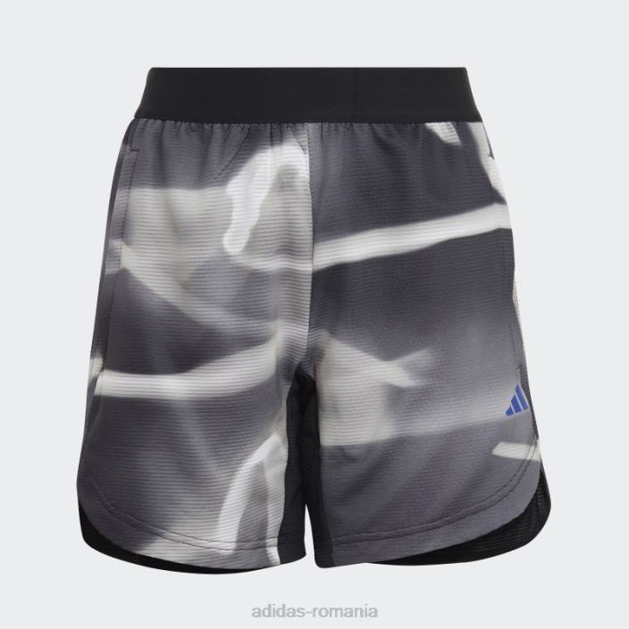 Adidas căldură. pantaloni scurți din tricot mgh solid gri copii mgh solid gri/negru 2JBN18667