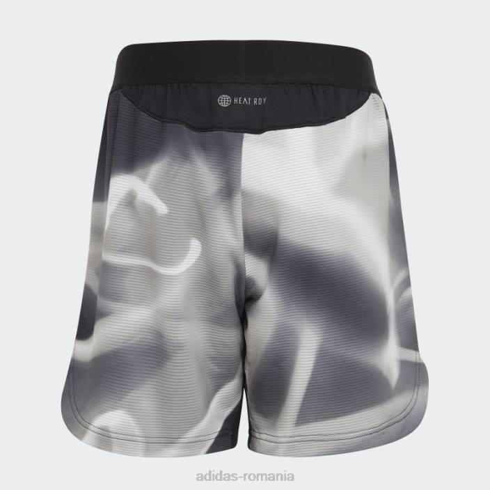 Adidas căldură. pantaloni scurți din tricot mgh solid gri copii mgh solid gri/negru 2JBN18667